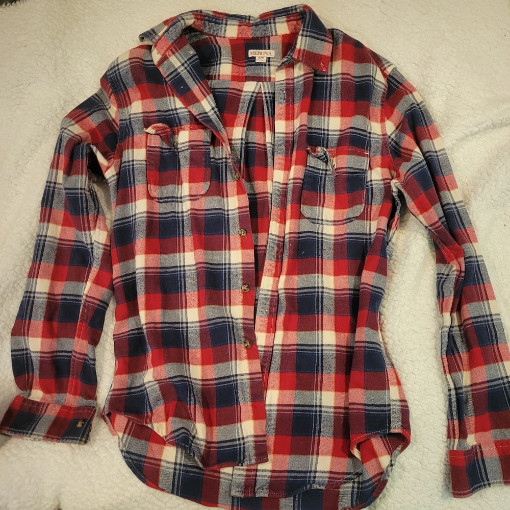 Merona flannel size medium